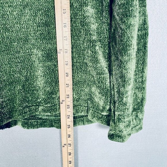 Vintage Ani Barrie Sweater Womens M Green Button Up Cardigan Fuzzy - Picture 9 of 12